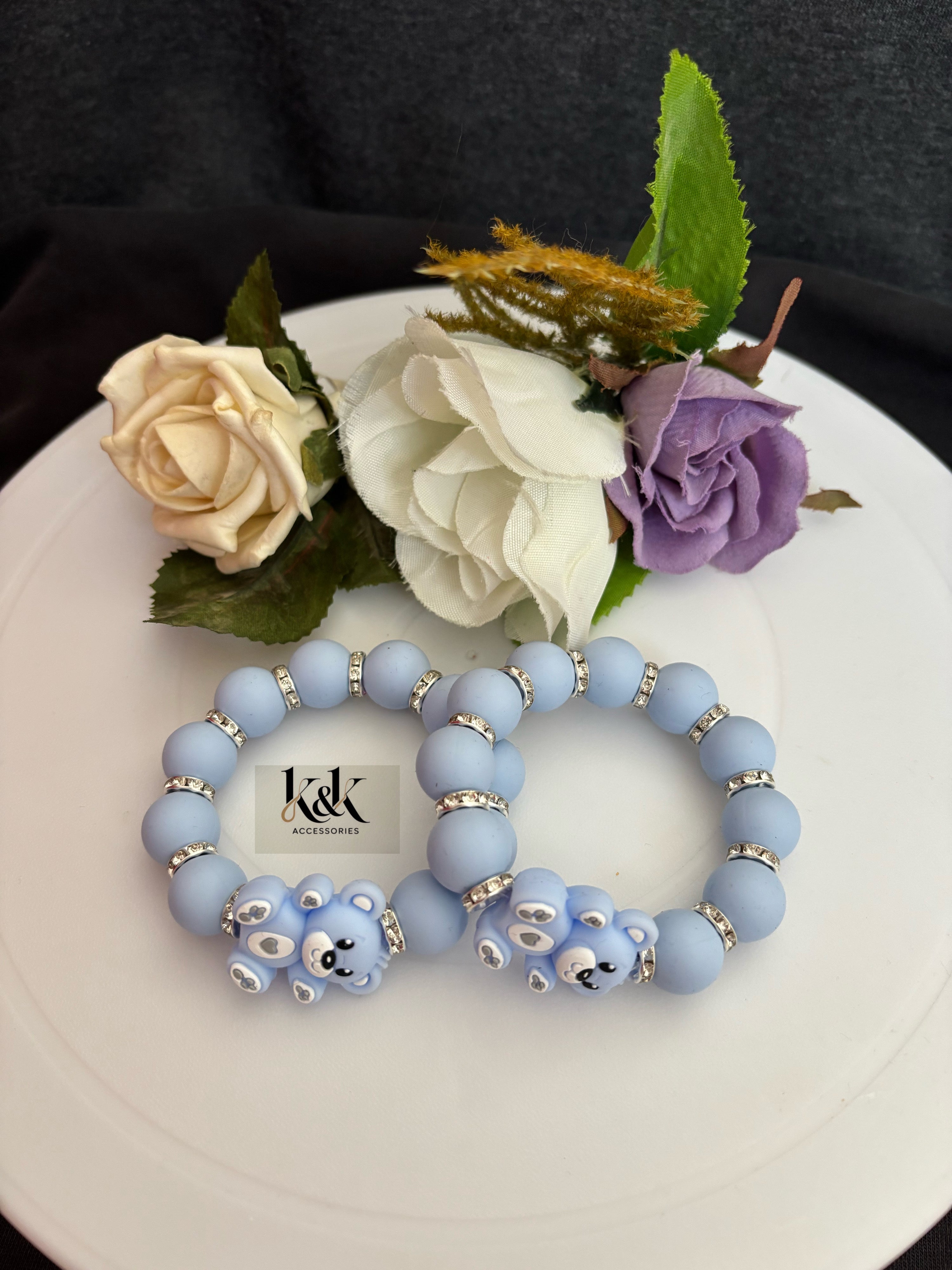 Bear Charm Bead Bracelet