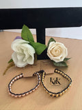 Pearl & Gold Bead Macramé Bracelet