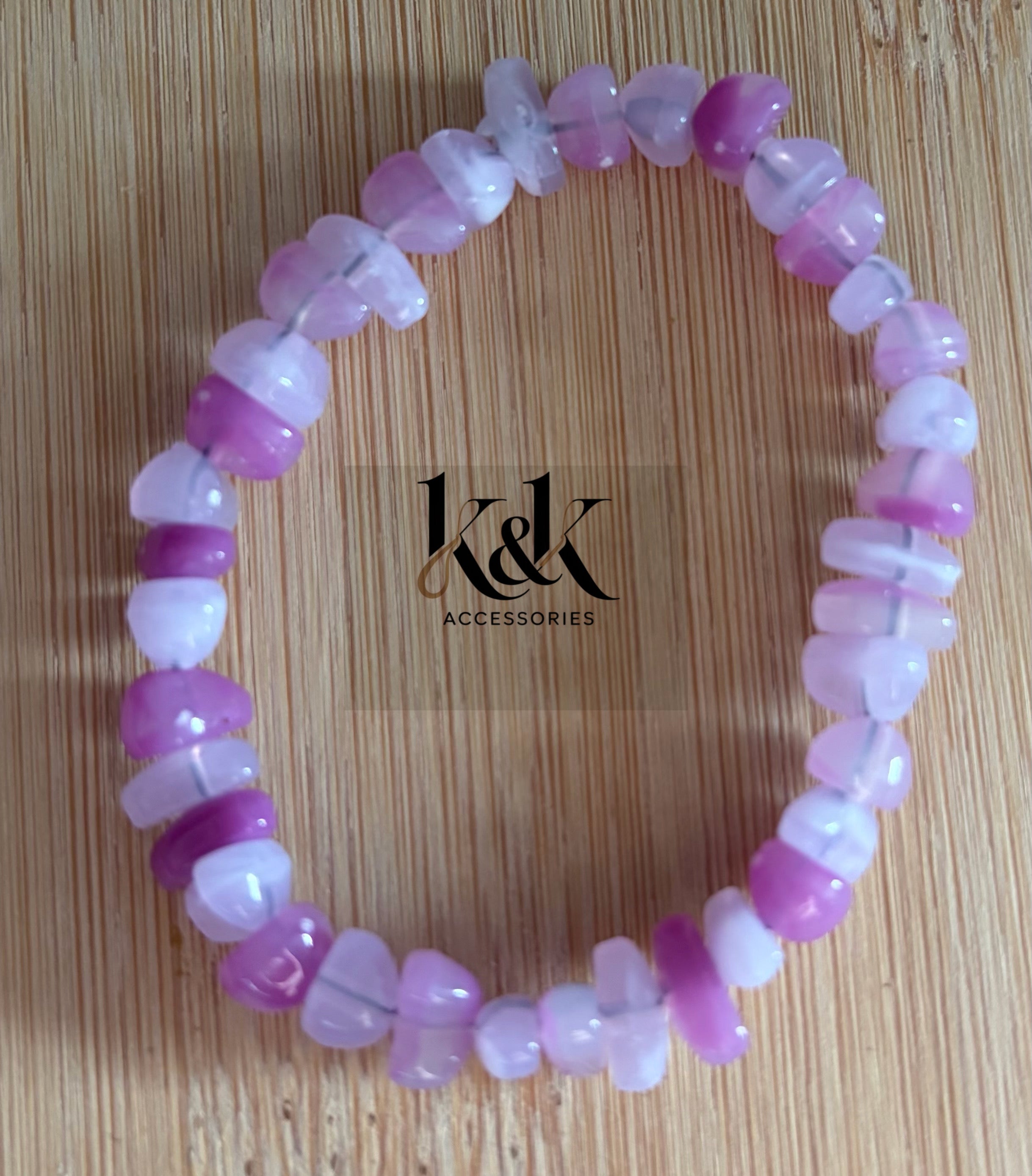 Lilac Agate Chip Bracelet