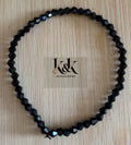 Black Faceted Crystal Bracelet