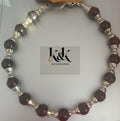 Black obsidian beaded bracelet