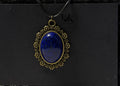 Gemstone Vintage Floral Frame Necklace