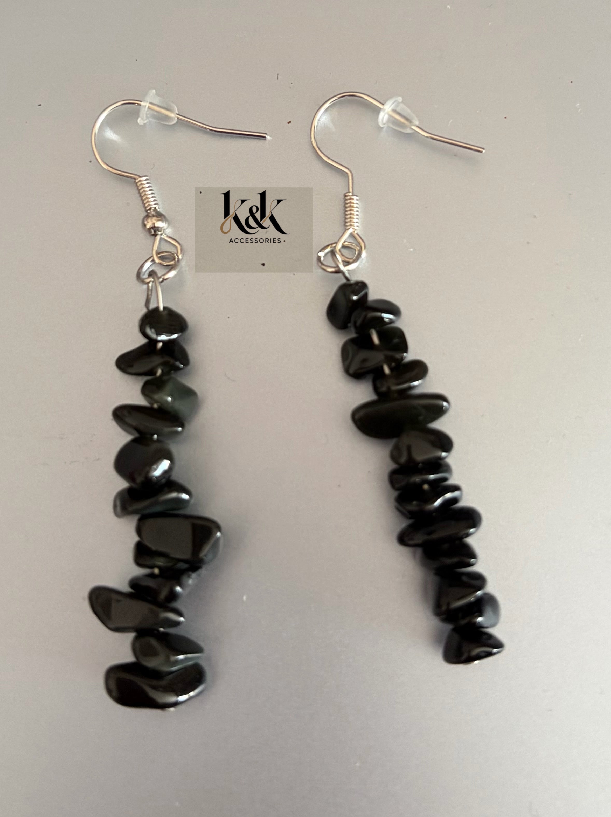 Black Obsidian Bracelet and earring set
