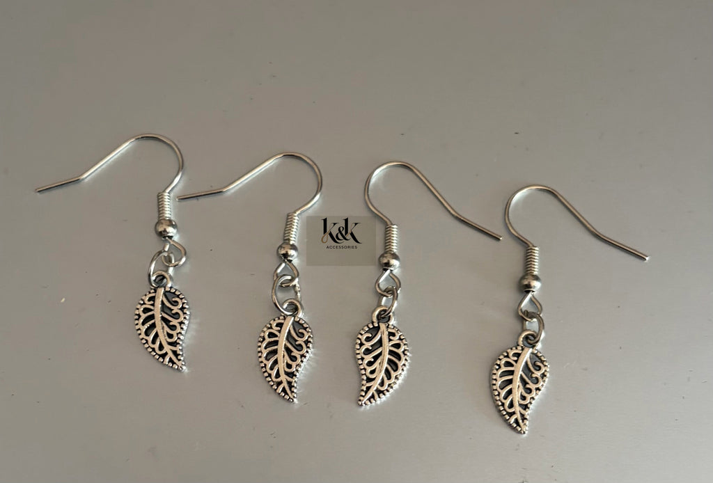 Silver Leaf Earrings - Nature-Inspired Botanical Jewellery