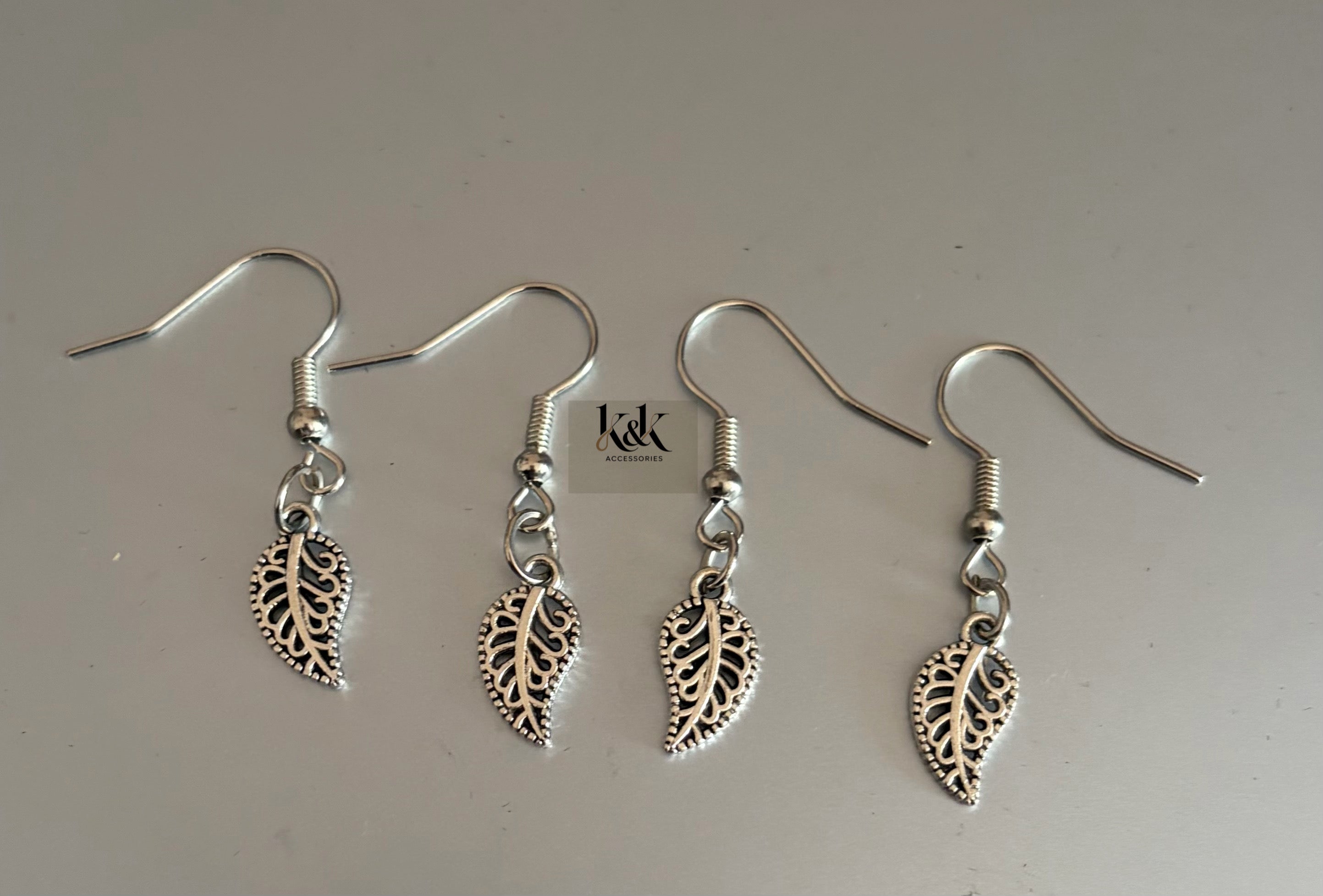 Silver Leaf Earrings - Nature-Inspired Botanical Jewellery