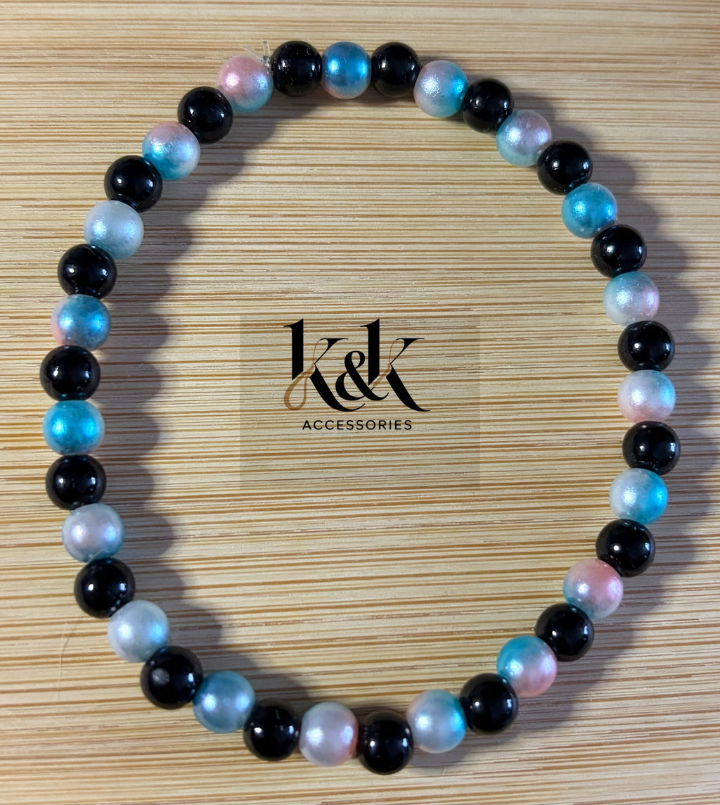 Alternating Beaded Bracelet Set - 4 Colours