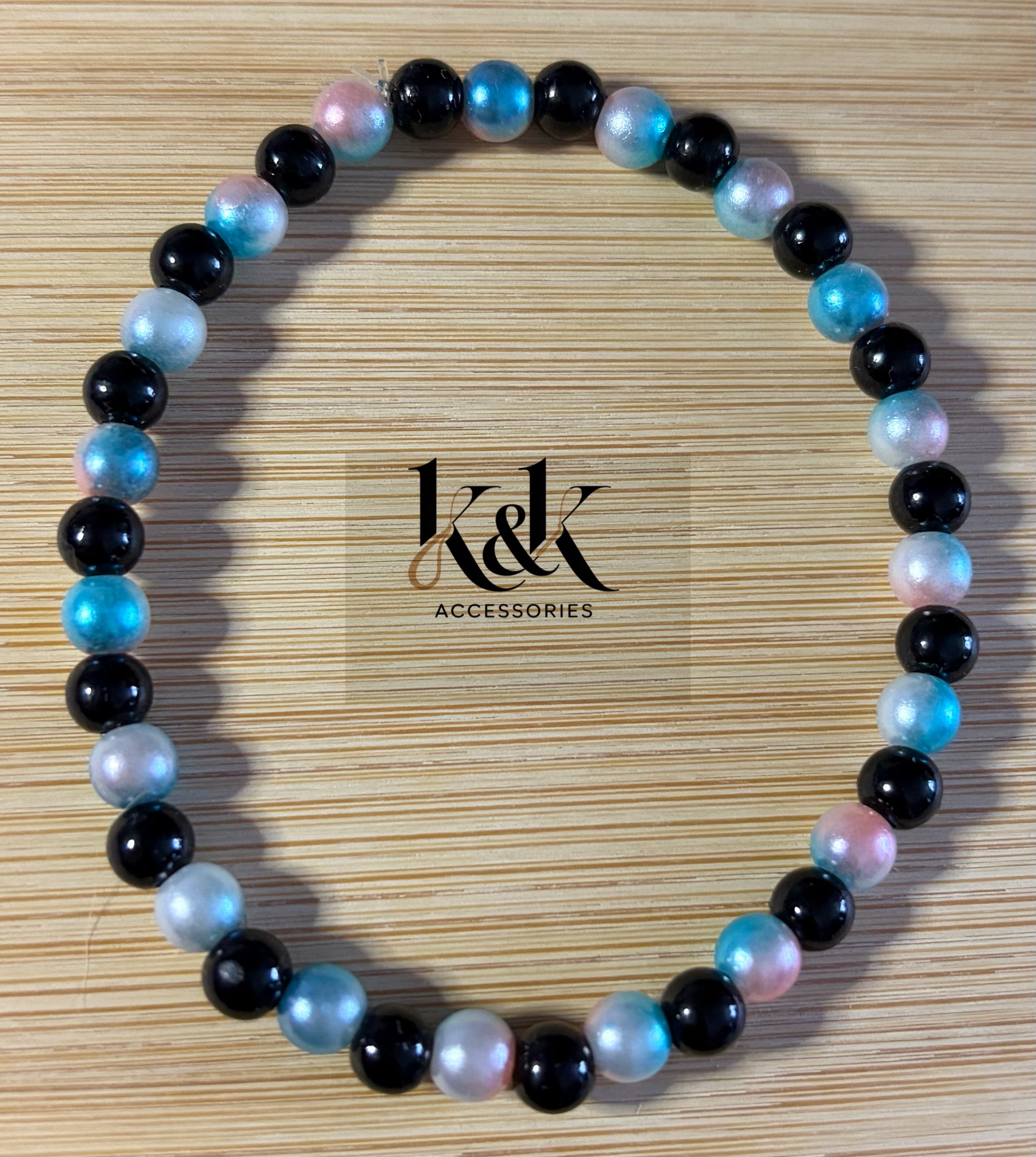 Alternating Beaded Bracelet Set - 4 Colours