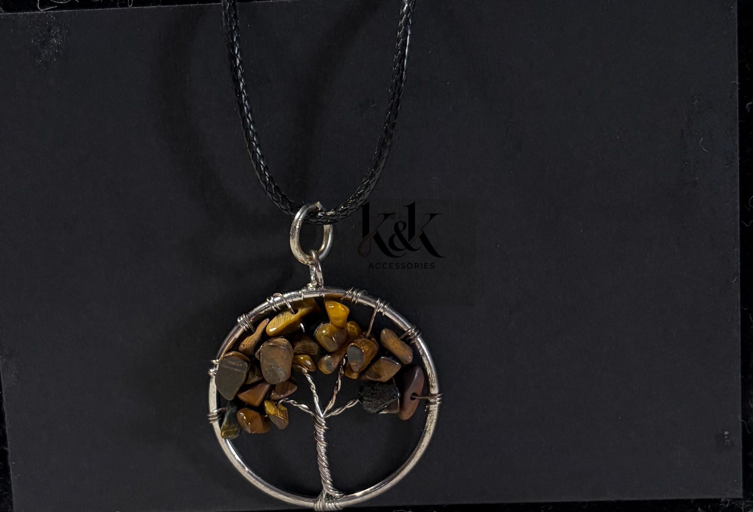 Tiger's Eye Tree of Life Necklace