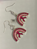 Rainbow Pink Ribbon Breast Cancer Awareness Earrings