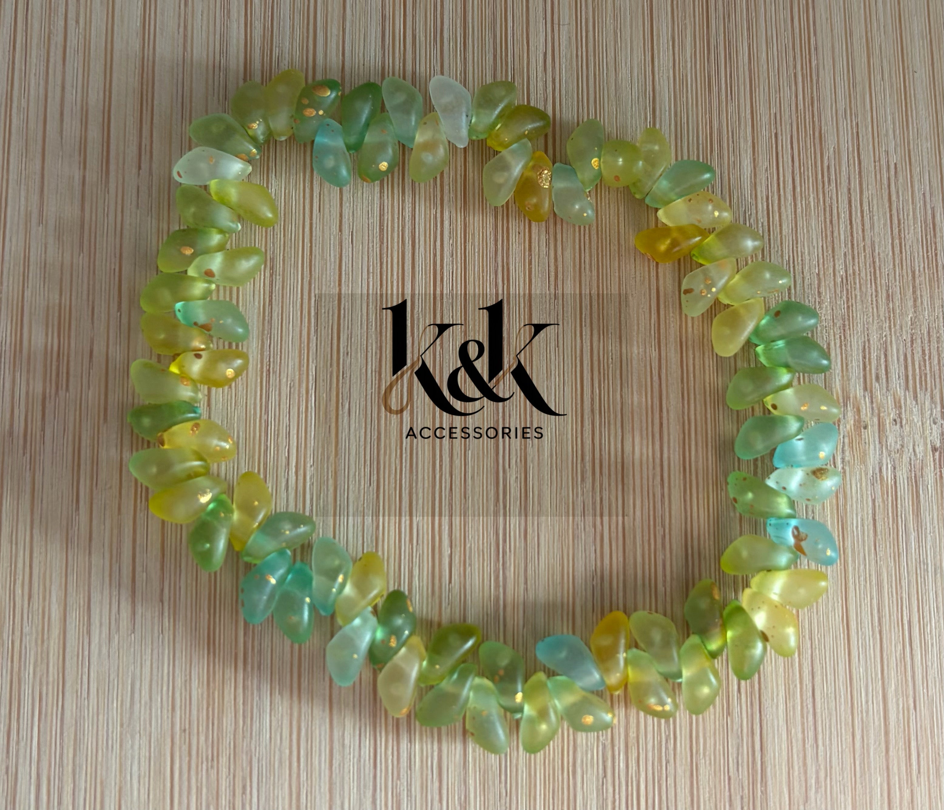 Green Agate Chip Bracelet