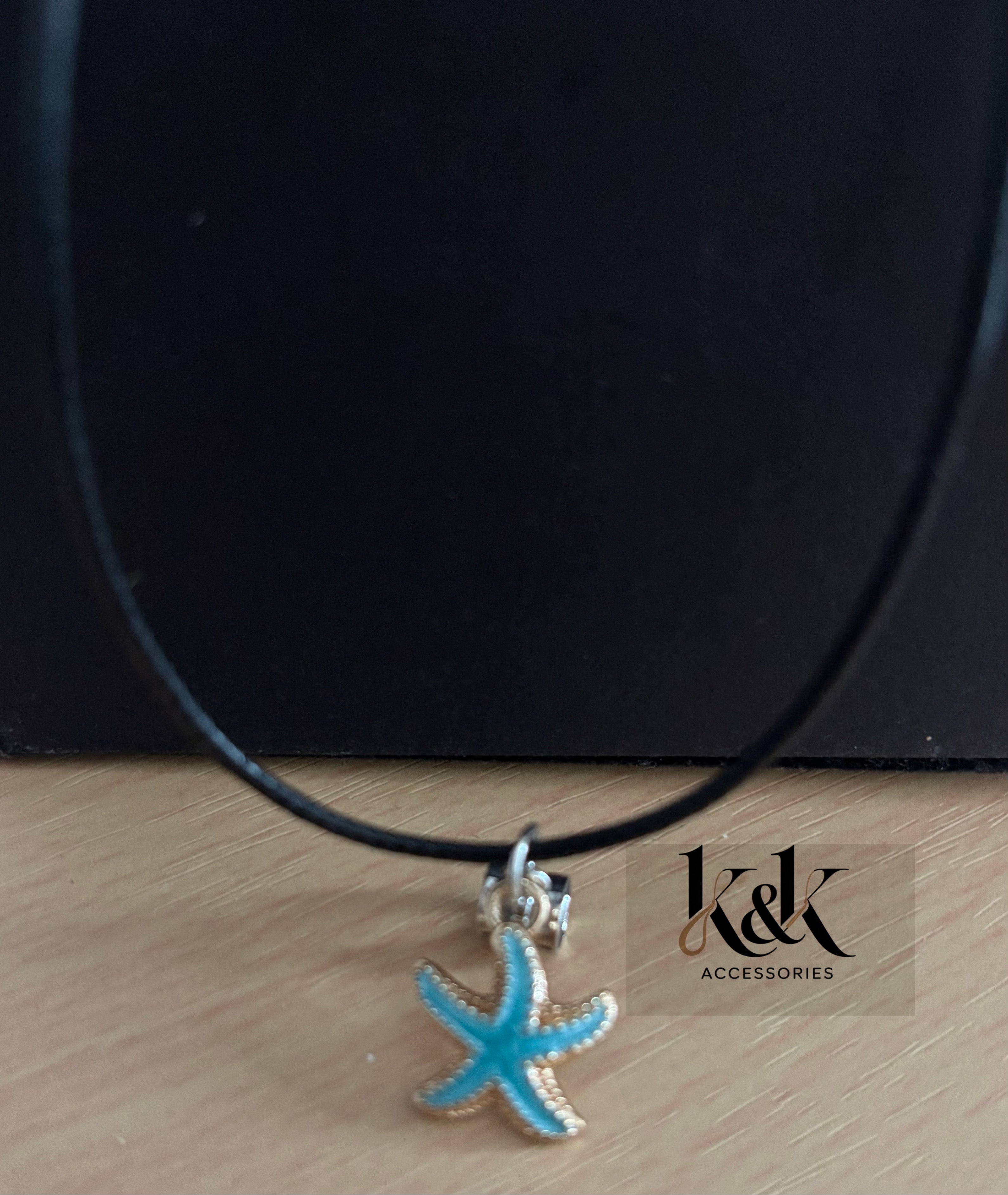 Starfish & Planet Charm Cord Necklaces