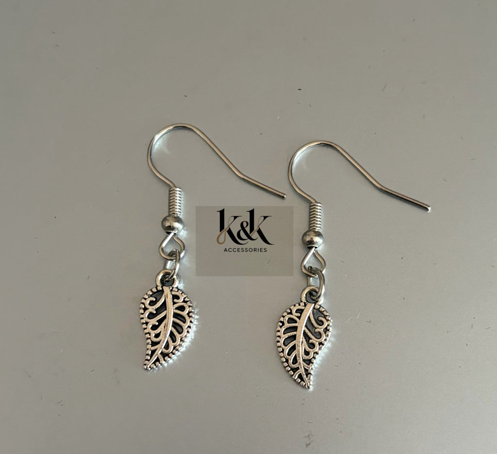 Silver Leaf Earrings - Nature-Inspired Botanical Jewellery
