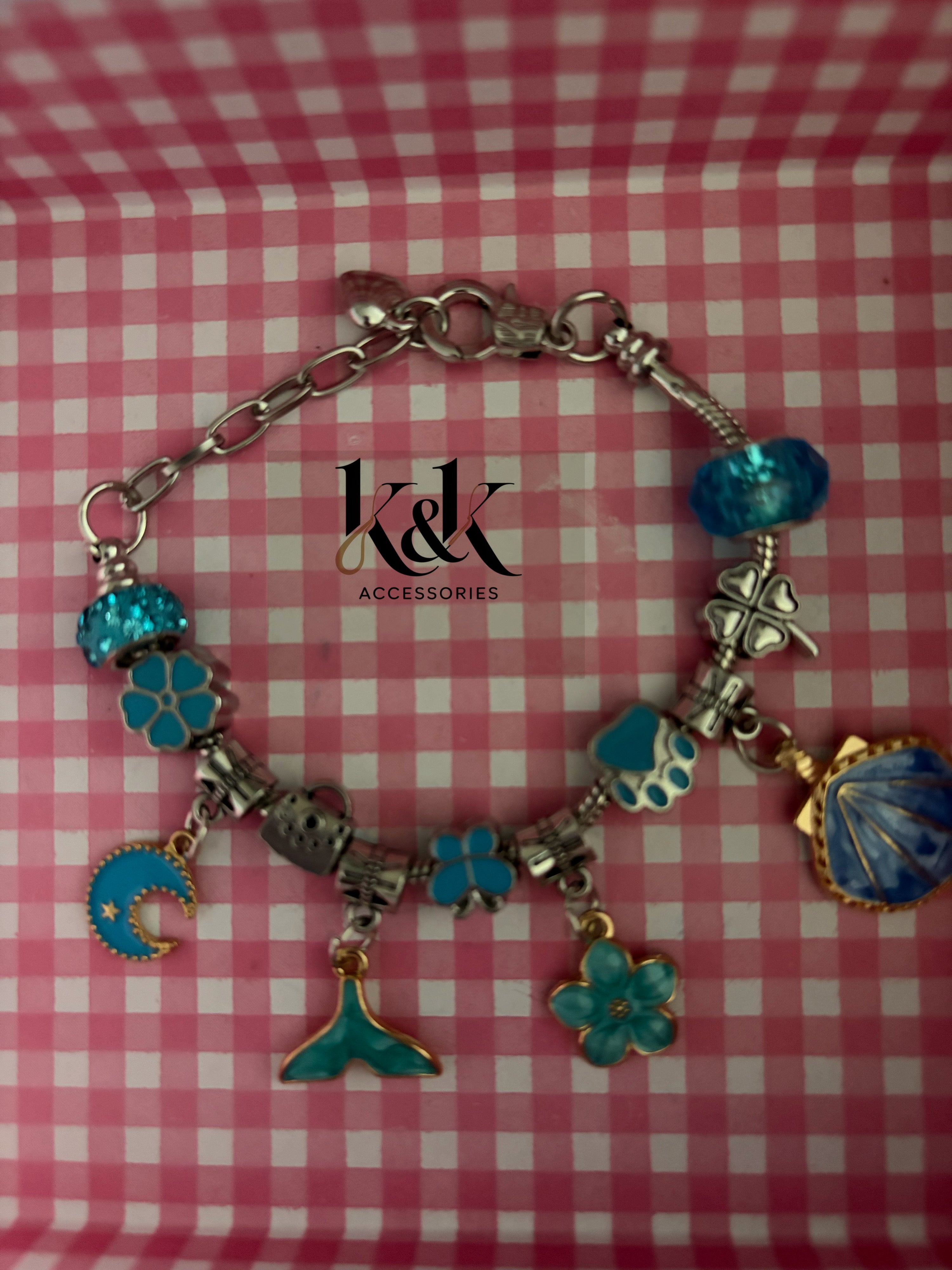 Ocean Charm Bracelet - Customizable Stainless Steel