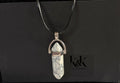 Howlite Crystal Pendant Necklace on Black Cord