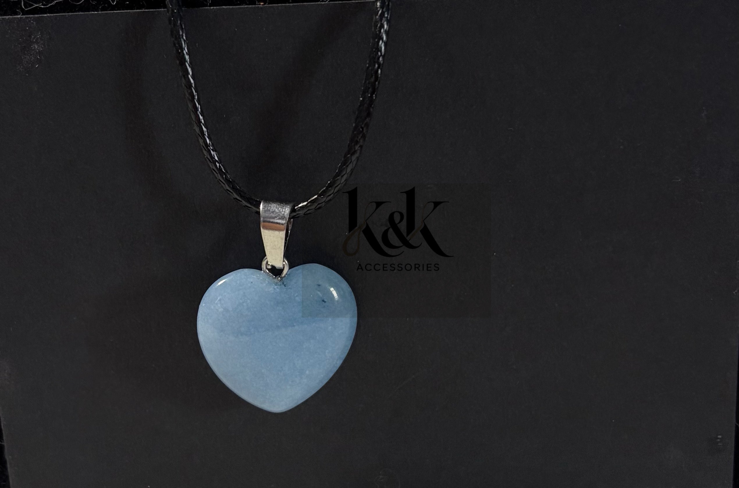 Opalite Heart Pendant Necklace