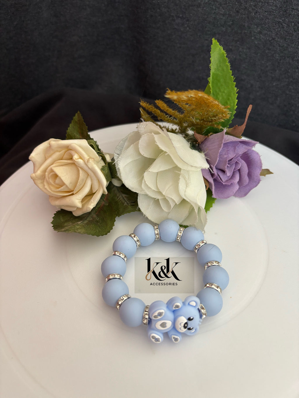Bear Charm Bead Bracelet