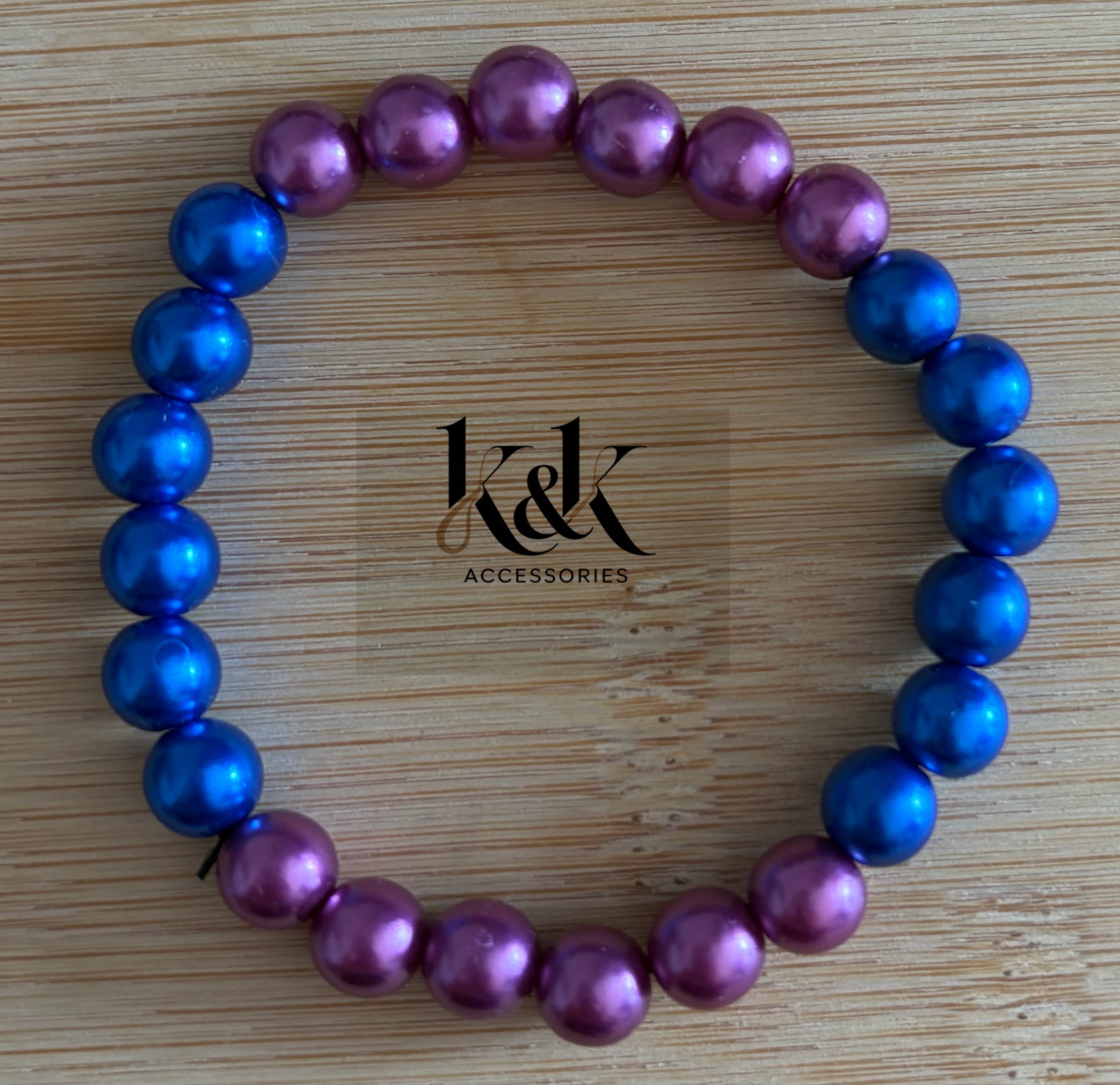 Blue & Purple Pearl Bracelet