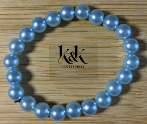 Blue Pearl Beaded Bracelet
