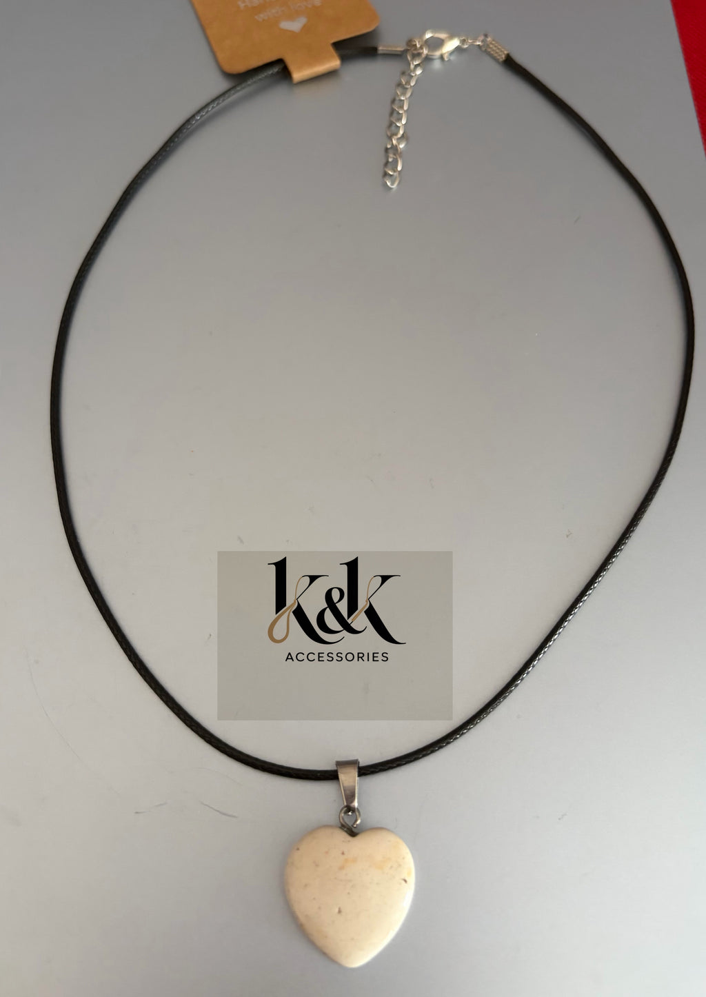 Opalite Heart Pendant Necklace