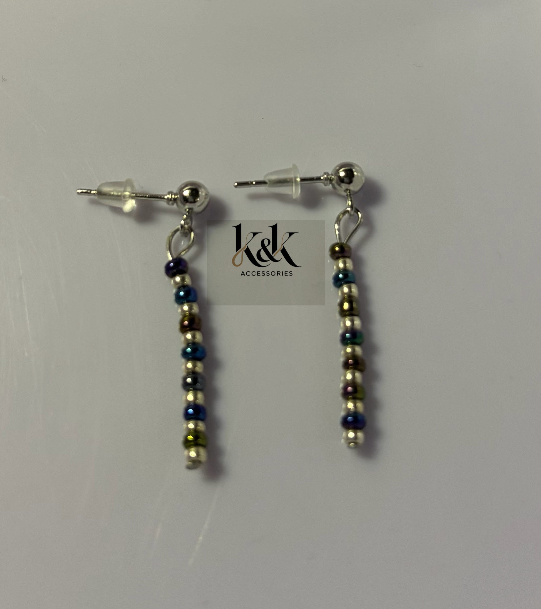 Multi-Colour Beaded Drop Earrings