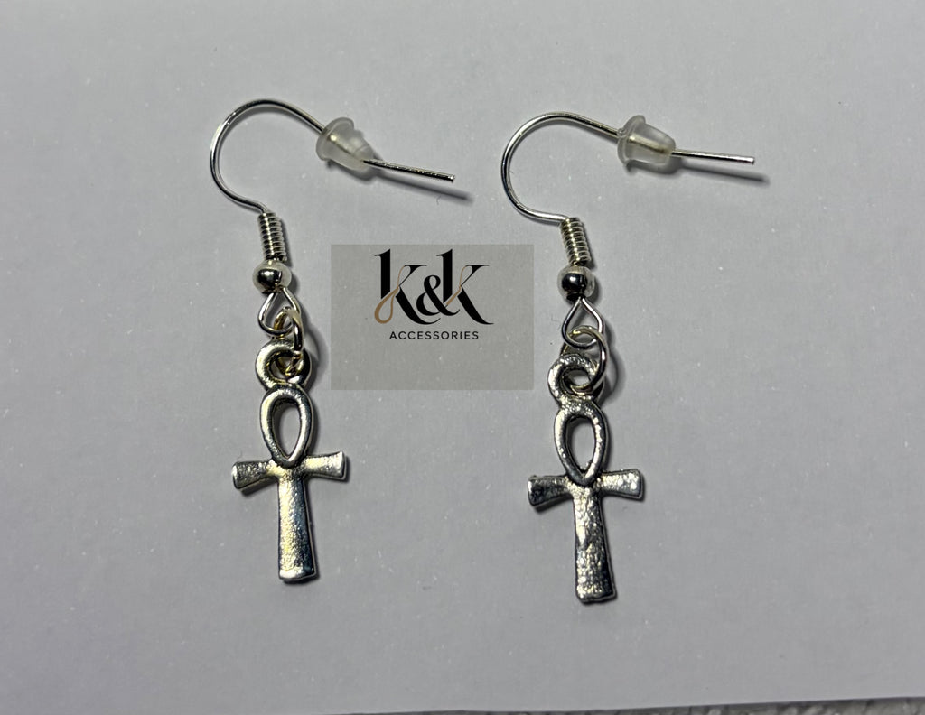 Ankh Cross Earrings