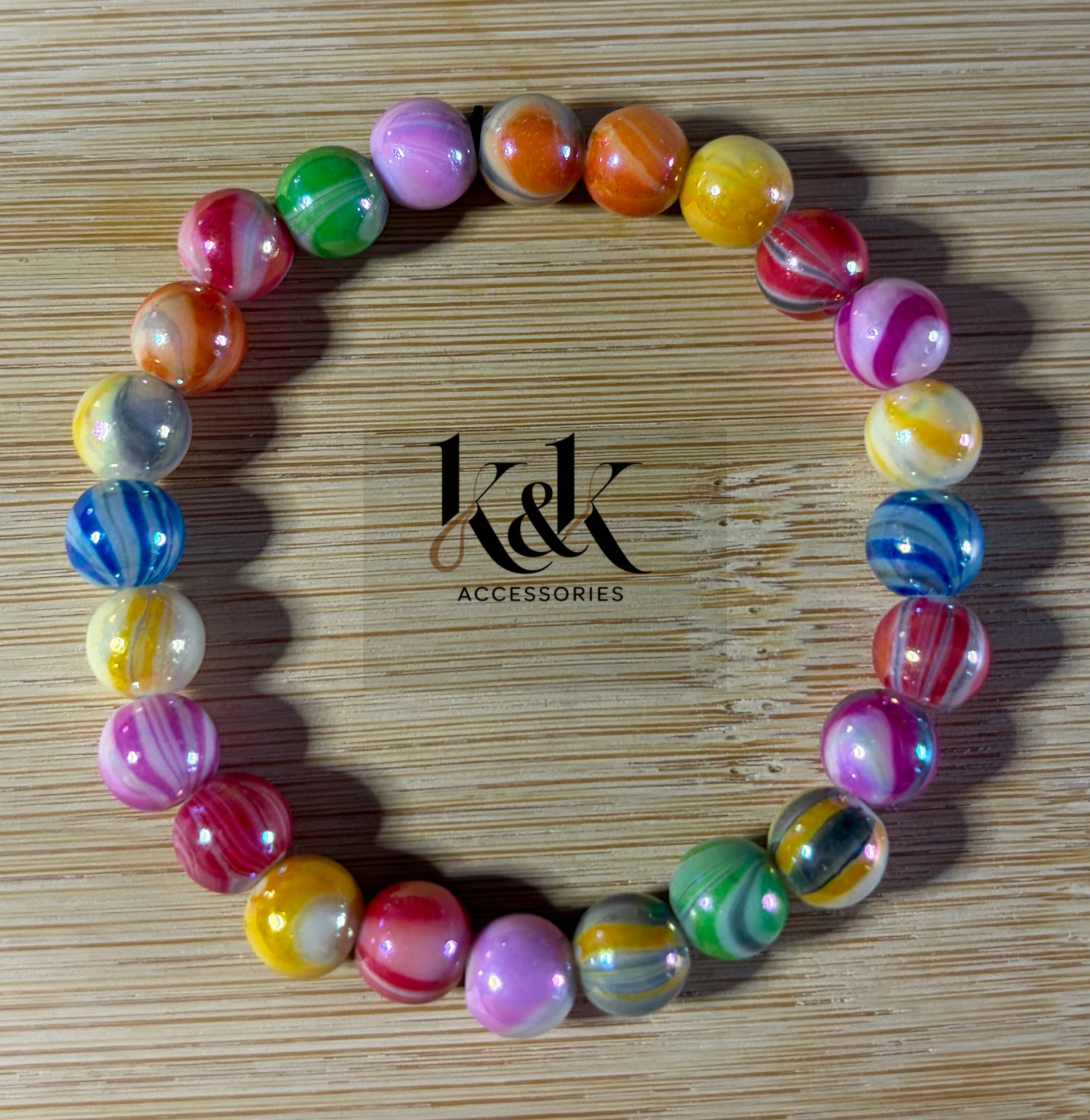 Rainbow Marble Swirl Bracelet