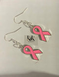 Classic Pink Ribbon Breast Cancer Awareness Earrings