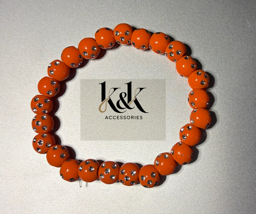 Crystal-Studded Beaded Bracelet