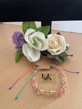 Gold Star Crystal Beaded Rainbow Bracelet
