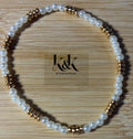 White & Gold Spacer Beaded Bracelet