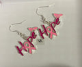 Hope Breast Cancer Awareness Earrings - Pink Ribbon