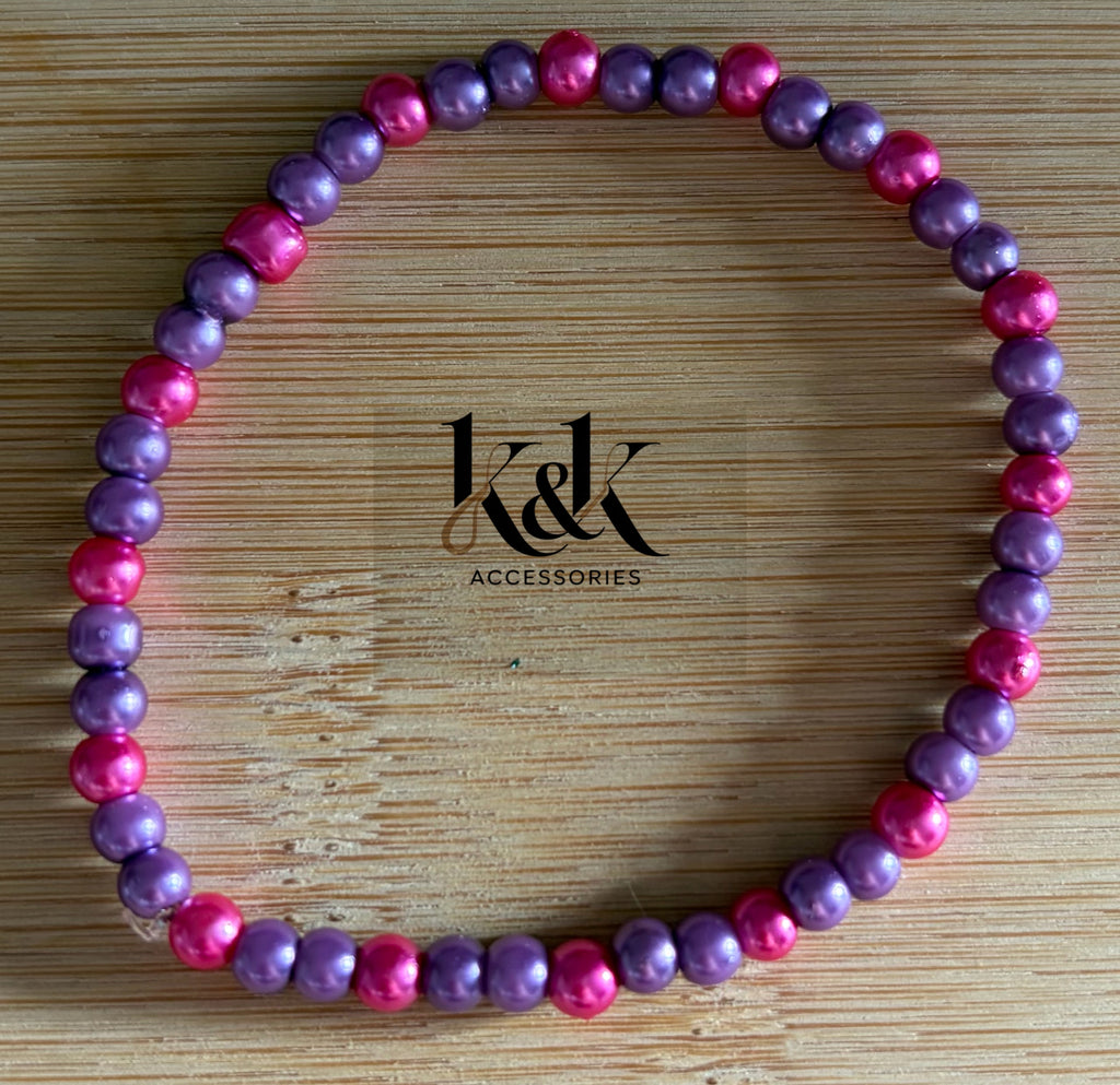 Purple & Pink Pearl Bracelet