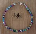 Sparkly Rainbow Beaded Bracelet - Handmade Glitter Bead Jewellery