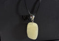 Yellow Jade Freeform Pendant Necklace