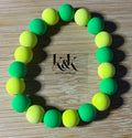 Green & Yellow Alternating Bead Bracelet