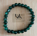 Emerald Green Crackle Glass Bracelet