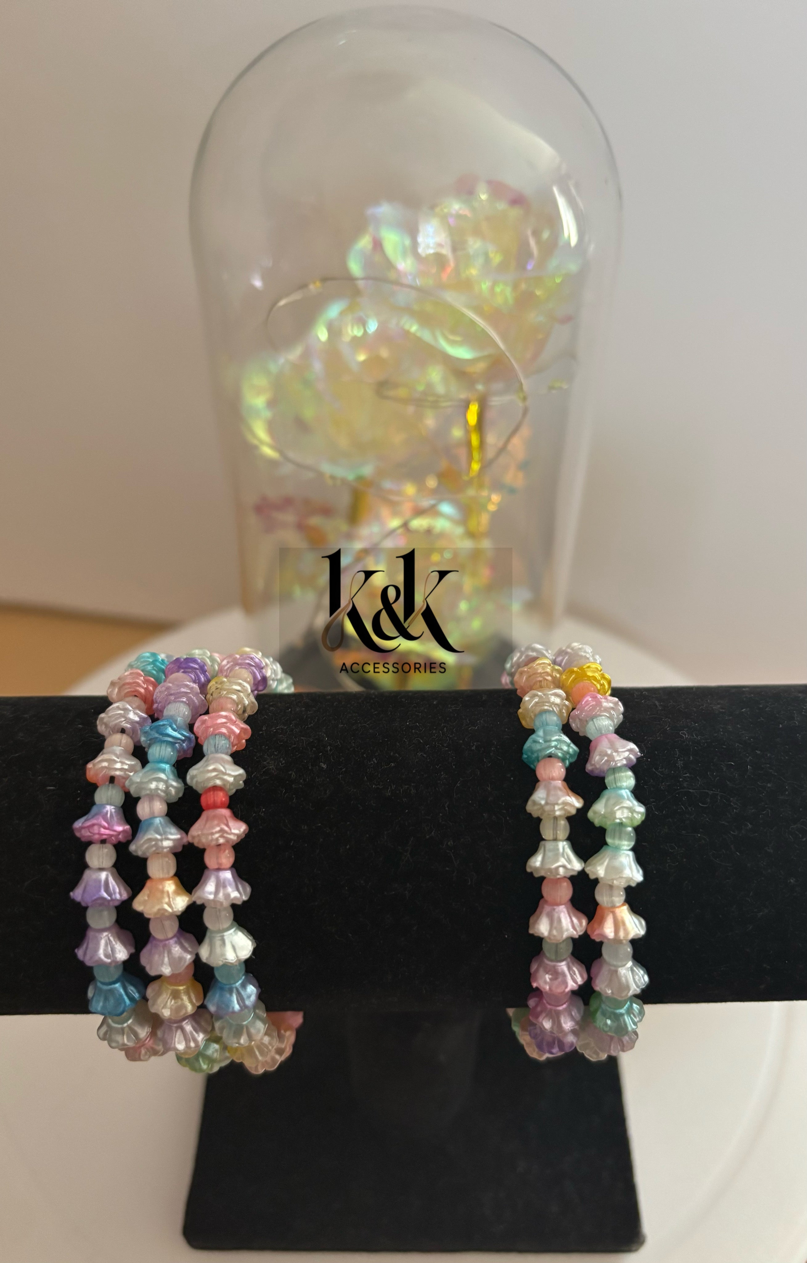 Pastel Rose Bead Bracelet