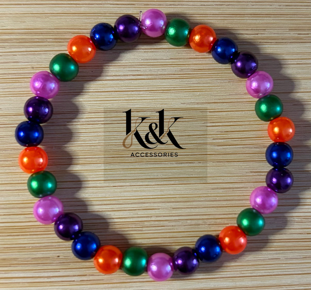 Jewel Tone Beaded Bracelet