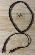 Black Beaded Bracelet - Minimalist Adjustable Bracelet