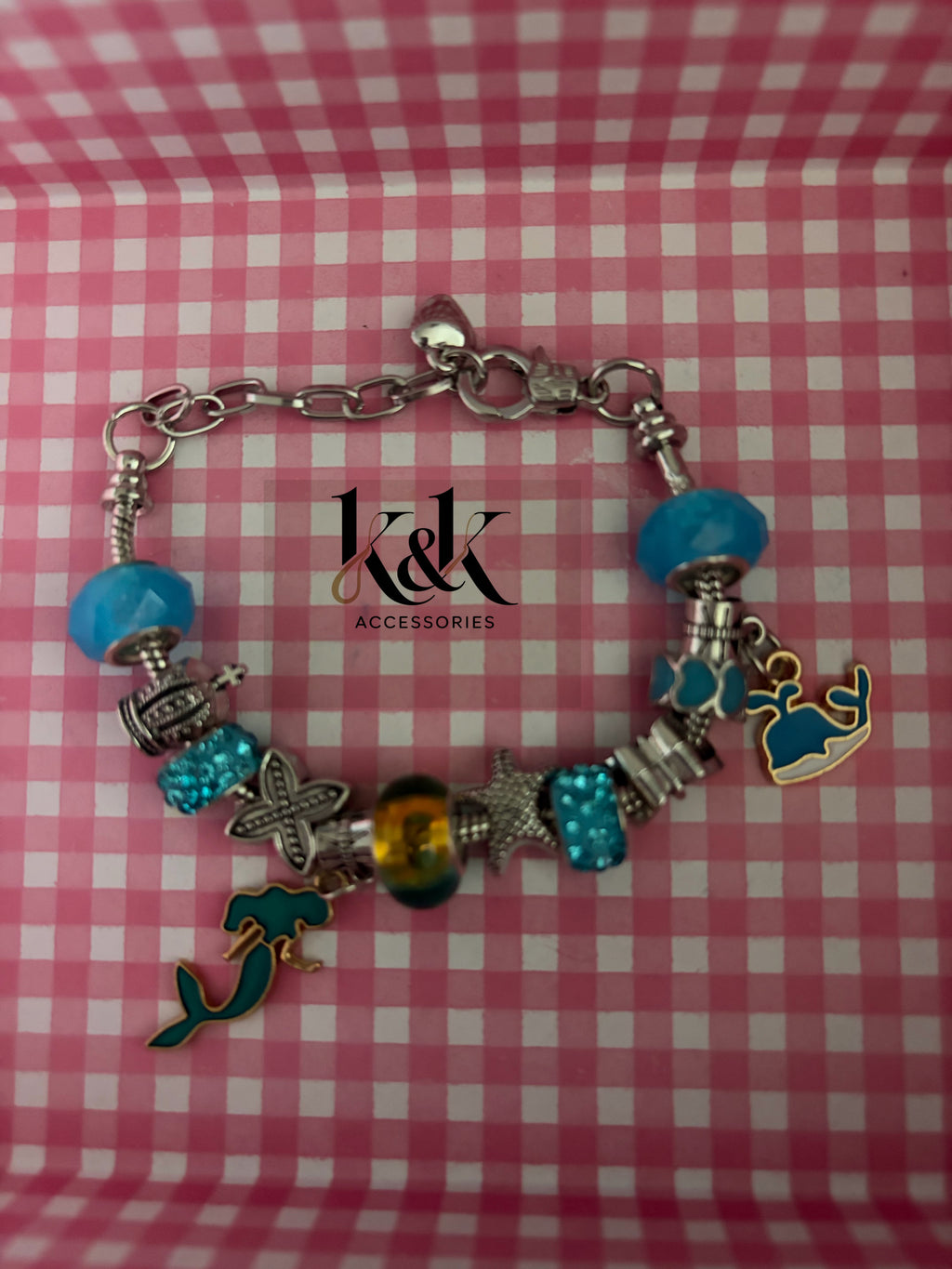 Sea Life Charm Bracelet - Customizable Stainless Steel