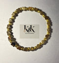 Gold Heart Bracelet - Elastic Cord Jewellery