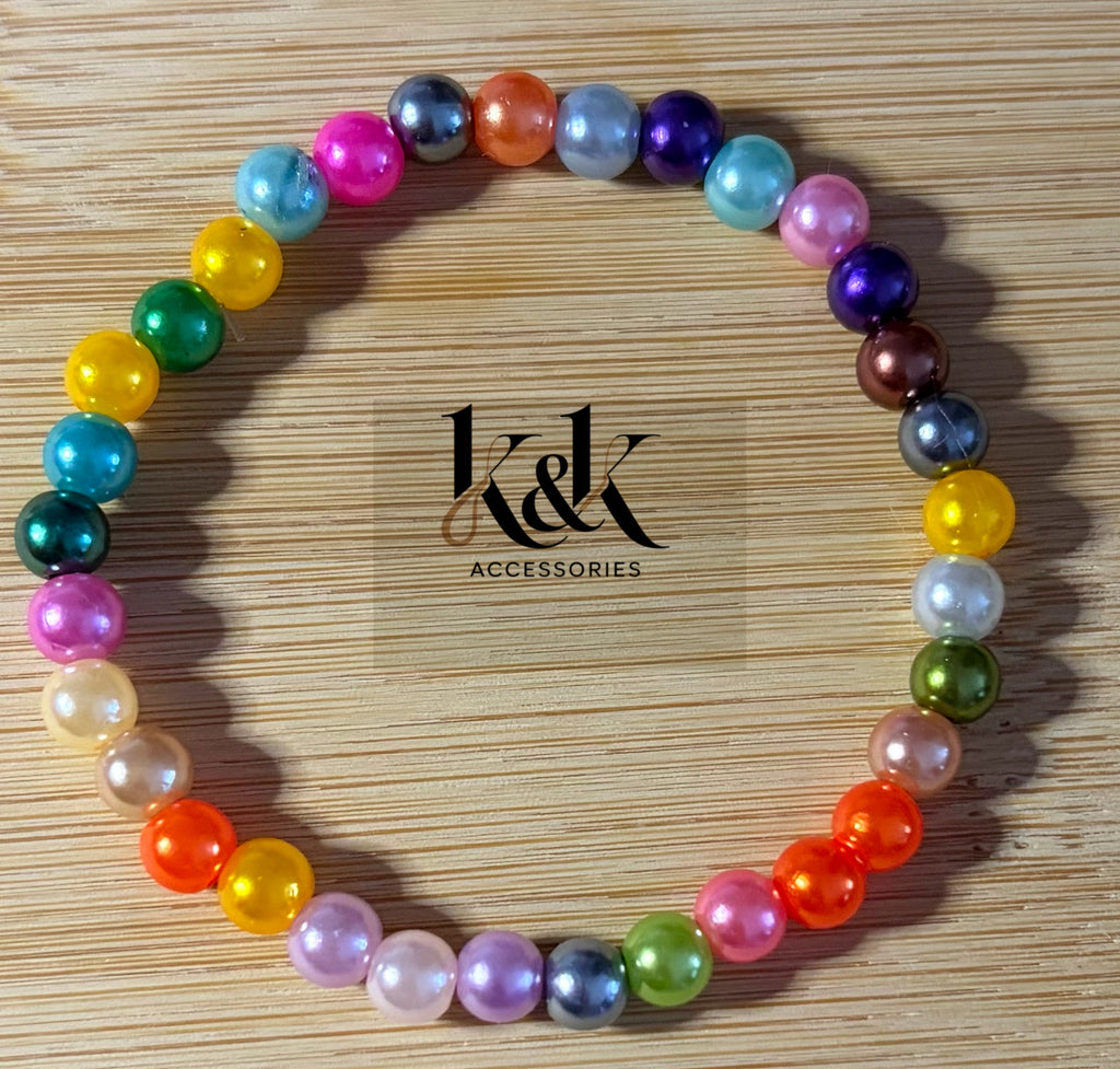 Rainbow Multicolour Beaded Bracelet