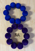 Suede-Finish Ball Bead Bracelet