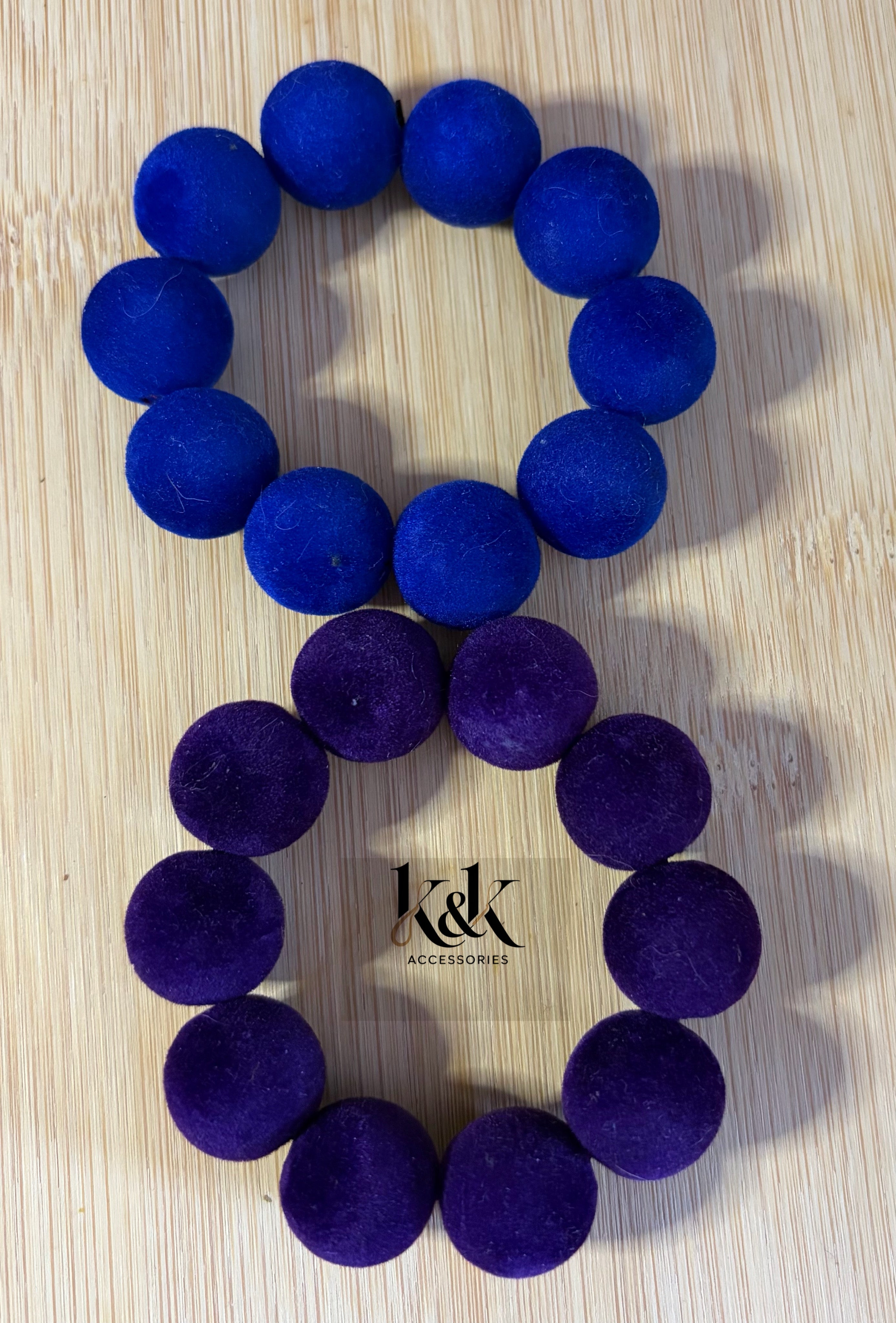 Suede-Finish Ball Bead Bracelet