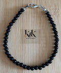Black Faceted Crystal Bracelet with Clasp