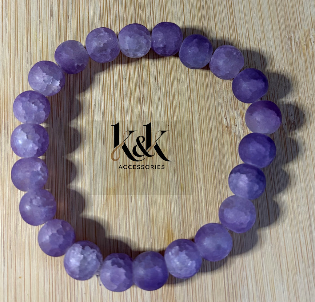 Translucent Purple Agate Bracelet